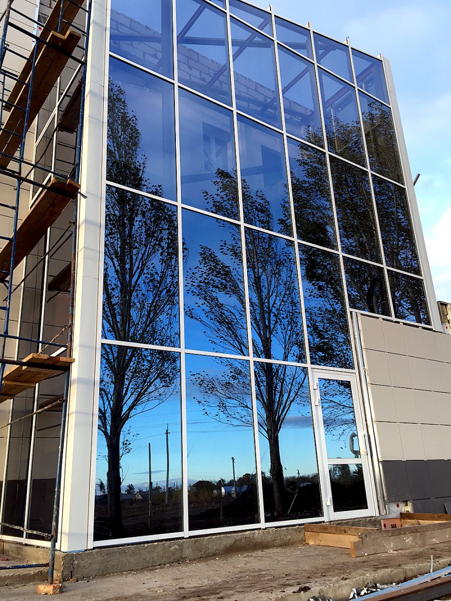 Навесной алюминиевый витраж GFV8588 Навесной алюминиевый витраж GFV8588